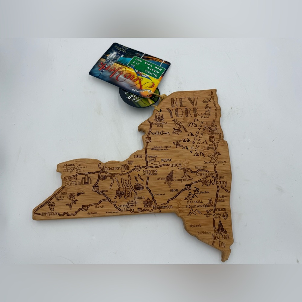 Destination New York State Shaped Cutting Board, Charcuterie and Cheese